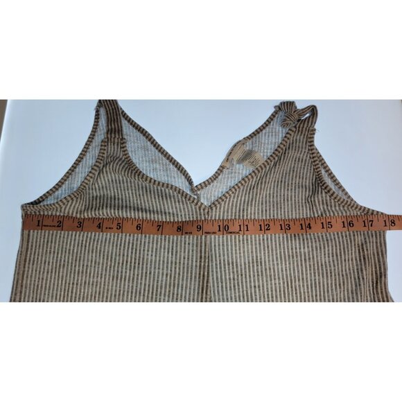 Caution to the Wind Womens S Jumpsuit Striped Sleeveless Cropped Straight Leg - Picture 6 of 8